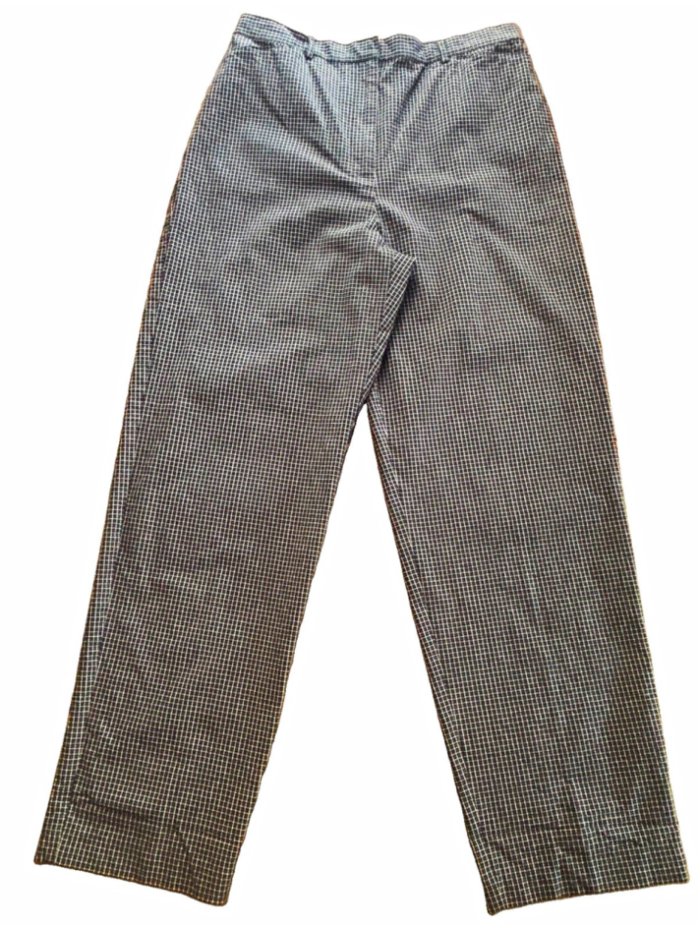 Charter Club Pants 14 Black White Micro Check Straight Leg Corporate Trouser